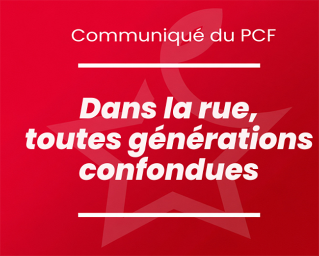 PCF: Dans la rue, toutes générations confondues.